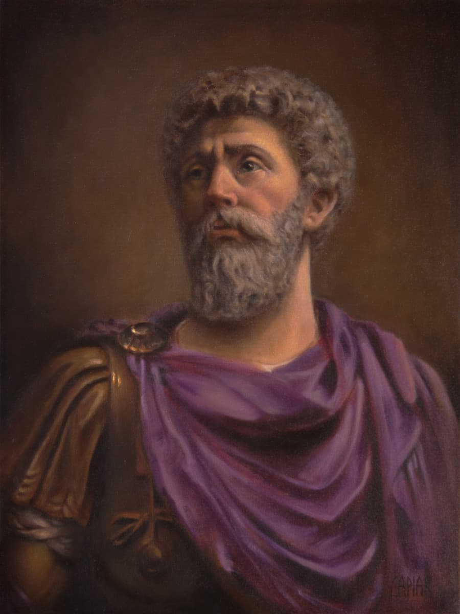 Marcus Aurelius Redux - Joachim Lapiak. A painting of Marcus Aurelius.